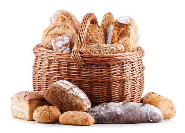 istock Wicker basket with bakery products 1471435144
