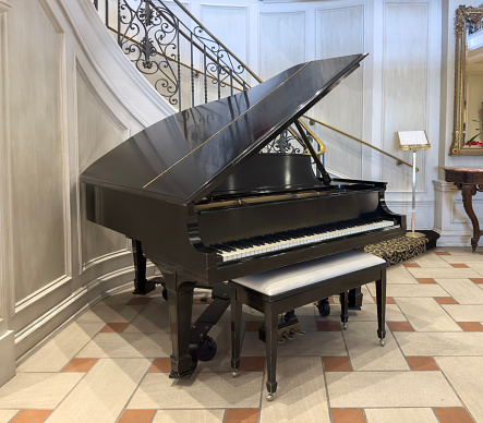 Luxury lobby detail with piano