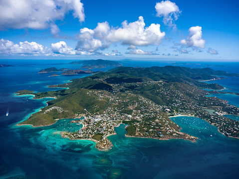 Aerial view of St. John, United States Virgin Islands
