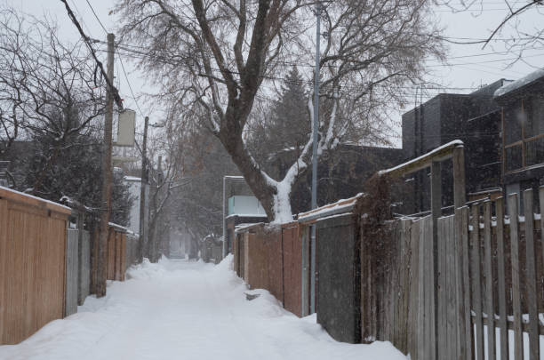 istock Mont-Royal small alley covered with snow 1471440156