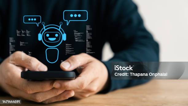 Humans Use Technology Concept Humans Work With Artificial Intelligence Humans Use Intelligent ...