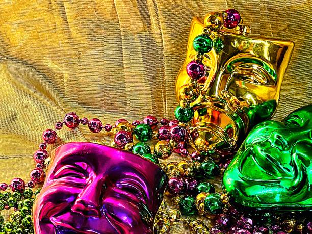 mardi gras traditional background - stock photo - lame стоковые фото и изображения