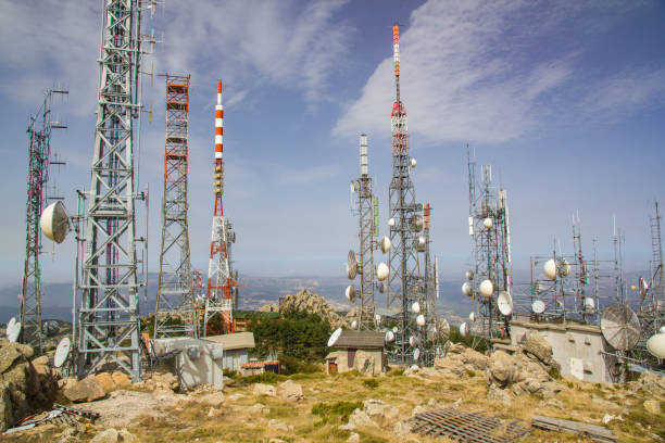 istock Several antennas on top of a mountain 1471451241