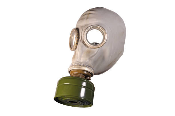 istock Old retro gas mask isolated on white background 1471453097