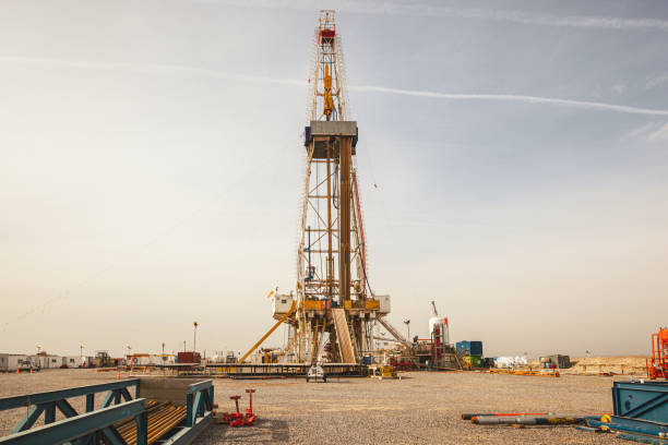 Oil & gas operations, Iraq stock photo