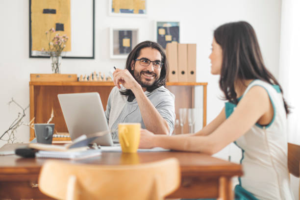 istock Colleagues working at home office 1471460523