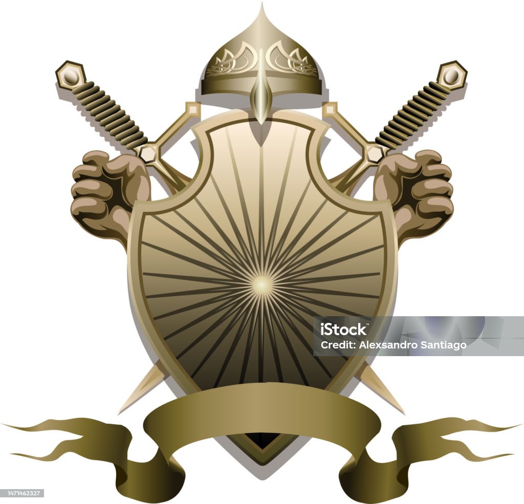 Abstract Shield Example Shields With Ornaments In Editable Eps Stock Illustration - Download ...