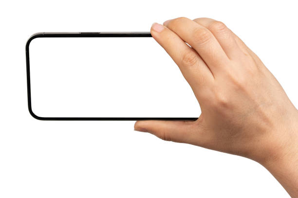 istock Mockup of mobile in hand 1471468336