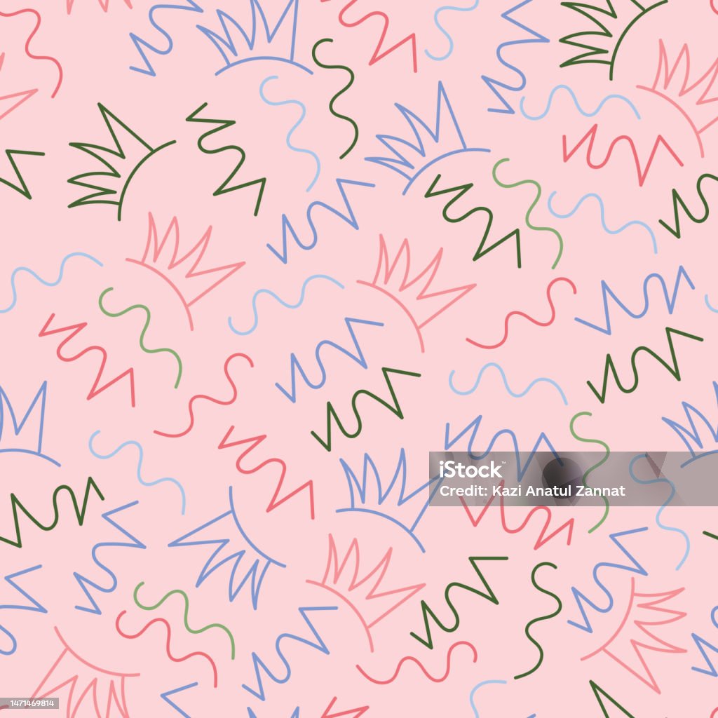 Texture Pattern Squiggle Exquisite Doodle Art Seamless Pattern Design Allover Surface Pattern Of ...