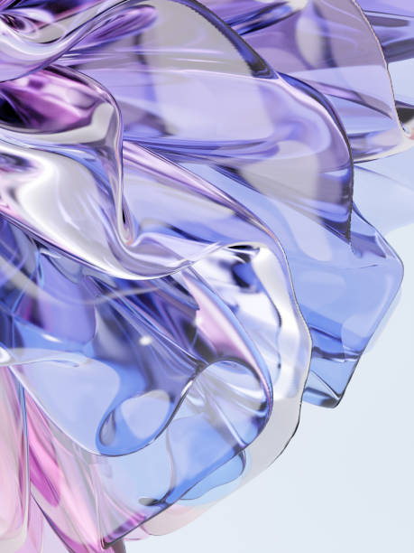 istock 3D Rendering Abstract Glass or Crystal Floral Illustration for Beauty  Leaflet, Presentation or Catalog Cover. 1471481003