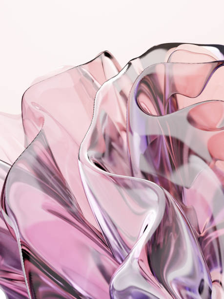 istock 3D Rendering Abstract Glass or Crystal Floral Illustration for Beauty  Leaflet, Presentation or Catalog Cover. 1471481013