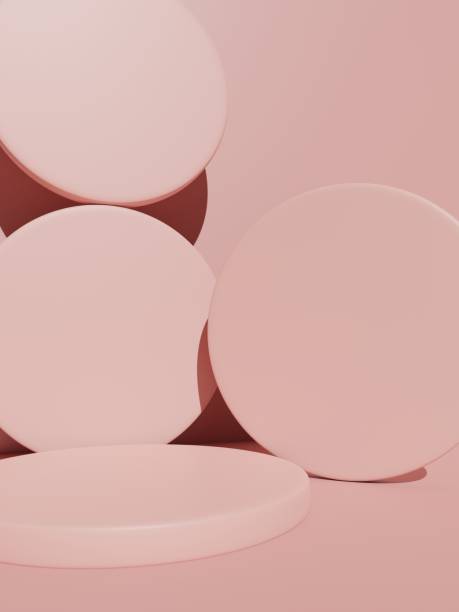 istock 3D Rendering Pastel Color Studio Shot Product Display Background with Geometric Blocks for Beauty, Cosmetics or Skin Care Product Display. 1471482370