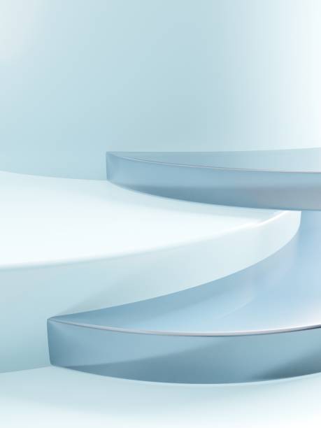 istock 3D Rendering Geometric or Abstract Shape Acrylic Glass Plates Product Display Background for Beauty, Healthcare and Skincare Products. 1471482413