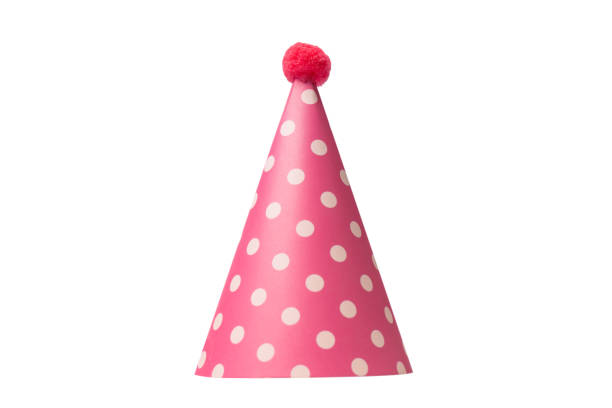 istock Bright and colorful birthday cap isolated on a white background. 1471487658