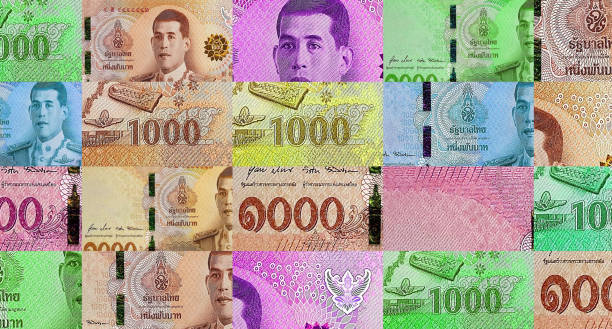 istock Thai Baht 1000 THB banknotes abstract color mosaic pattern 1471492724