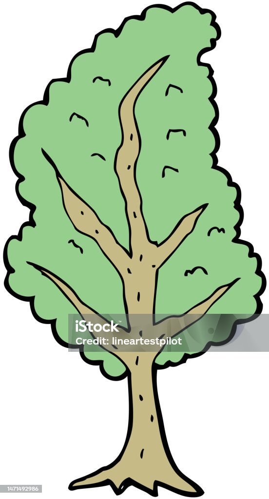 Cartoon Treeview Cartoon Tree Stock Illustration - Download Image Now - Art, Bizarre ...