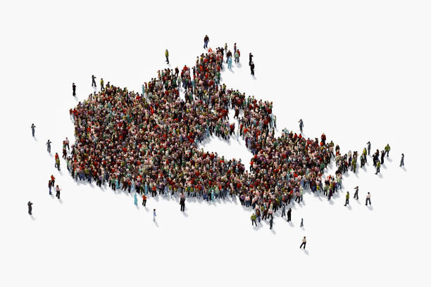 istock Human Crowd Forming Canada : Population And Social Media Concept 1471494246