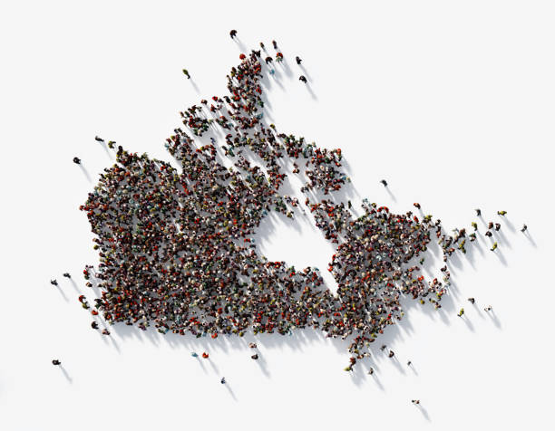 istock Human Crowd Forming Canada : Population And Social Media Concept 1471494320