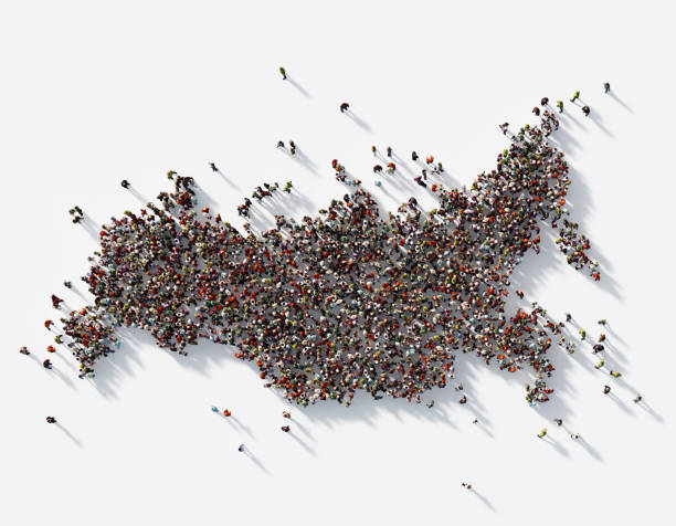 istock Human Crowd Forming Russia : Population And Social Media Concept 1471494449