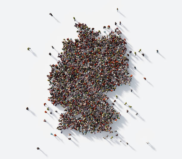 istock Human Crowd Forming Germany : Population And Social Media Concept 1471494566