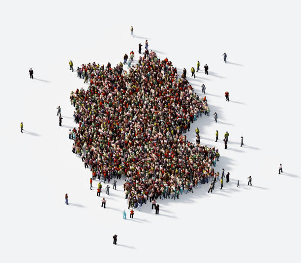 istock Human Crowd Forming Germany : Population And Social Media Concept 1471494834