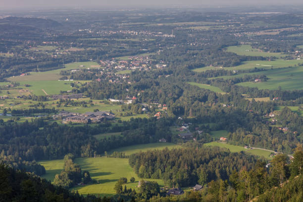 istock Mountain village Celadna on valley in Beskid Mountains 1471498951