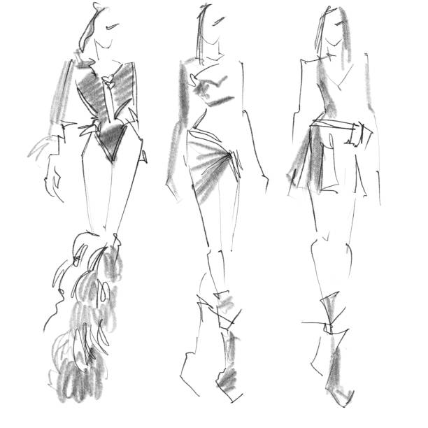 istock Sketch. Woman in a stylish outfit. 1471500044