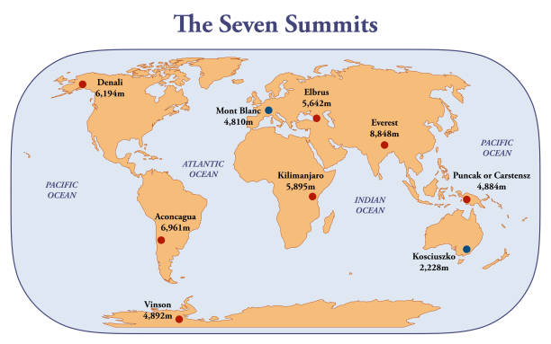 The Seven Summits Stock Download Image Now Pyramid The Seven Summits 
