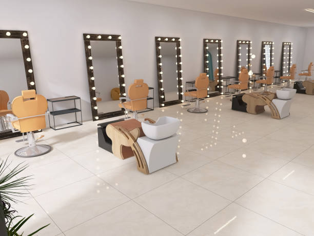 istock Beauty salon interior 3d render, 3d illustration 1471511533
