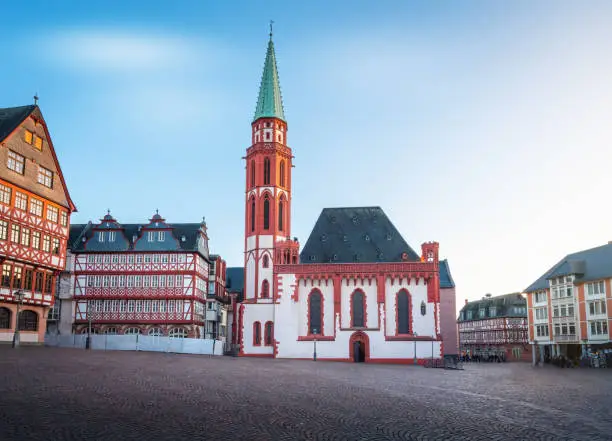 Old St. Nicholas Church at Romerberg Square - Frankfurt, Germany