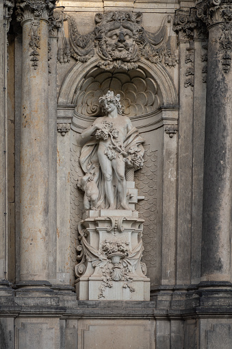 Details on the facade of an elegant building in the center of Vienna