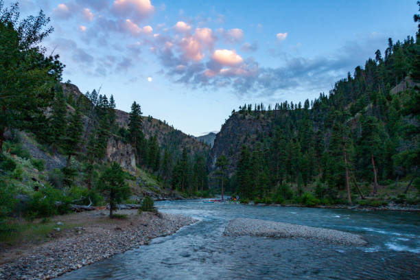 View of Lochsa River located along the Northwest Passage Scenic Byway in Idaho
