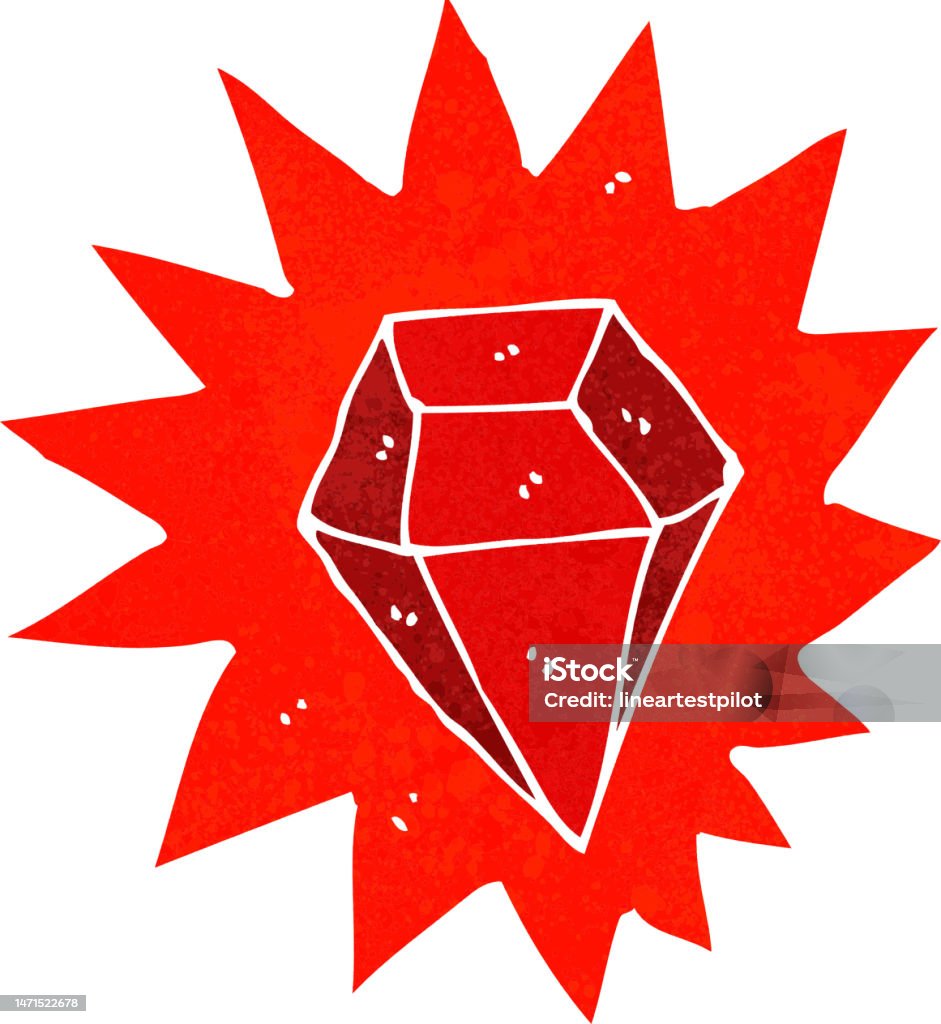 Cartoon Ruby Pattern Cartoon Huge Ruby Stock Illustration - Download Image Now - Art ...