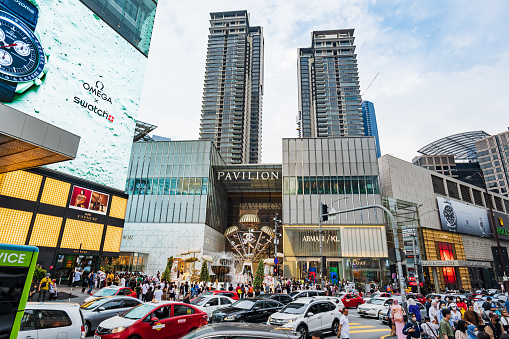 Kuala Lumpur, Malaysia -December 2022: Pavilion Kuala Lumpur, a landmark shopping centre situated in the Bukit Bintang district in Kuala Lumpur