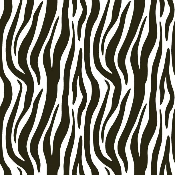 Vector illustration of Zebra seamless pattern.