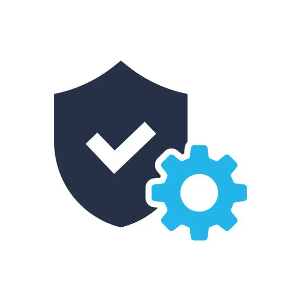 Vector illustration of Shield security icon. Single solid icon. Vector illustration. For website design, logo, app, template, ui, etc.