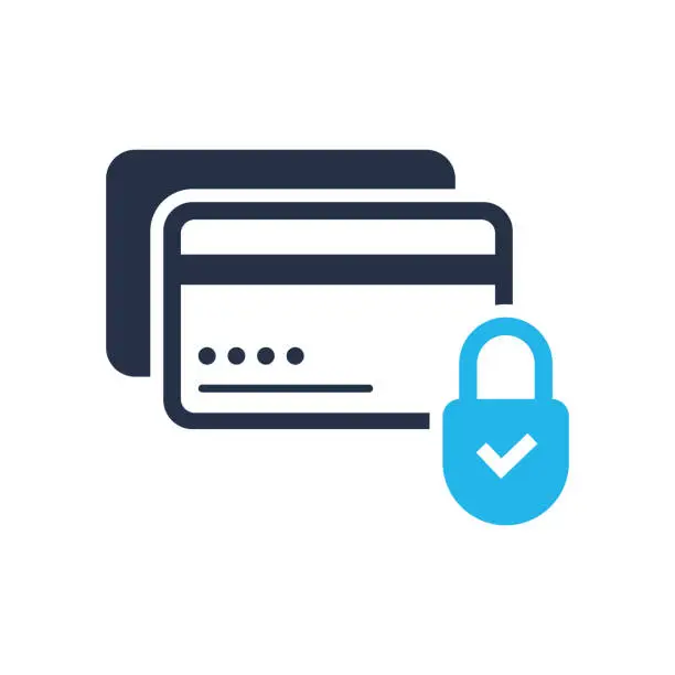 Vector illustration of Secure payment icon. Single solid icon. Vector illustration. For website design, logo, app, template, ui, etc.
