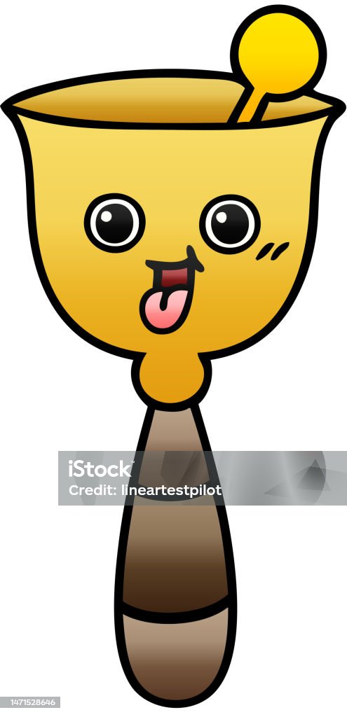 School Bell R Cartoon Gradient Shaded Cartoon Of A School Bell Stock Illustration - Download ...