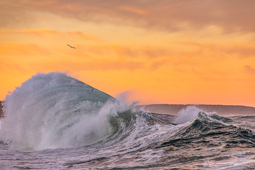 Waves Explode Powerful Display Of Ocean Waves Colliding Creating Water Explosion In ...