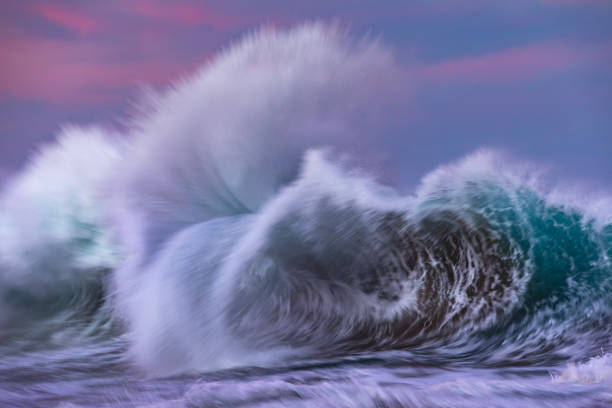 istock Powerful display of ocean waves colliding creating water explosion in dramatic light 1471530688