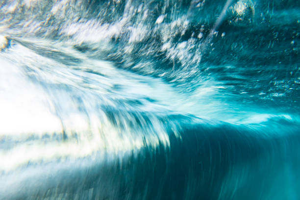 istock An abstract artistic scene of a wave breaking underwater in dramatic light 1471530787
