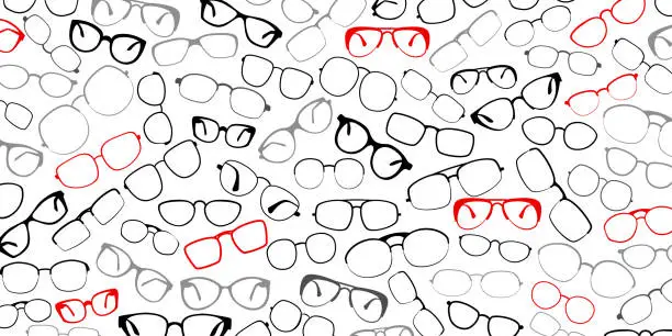 Vector illustration of Background of glasses