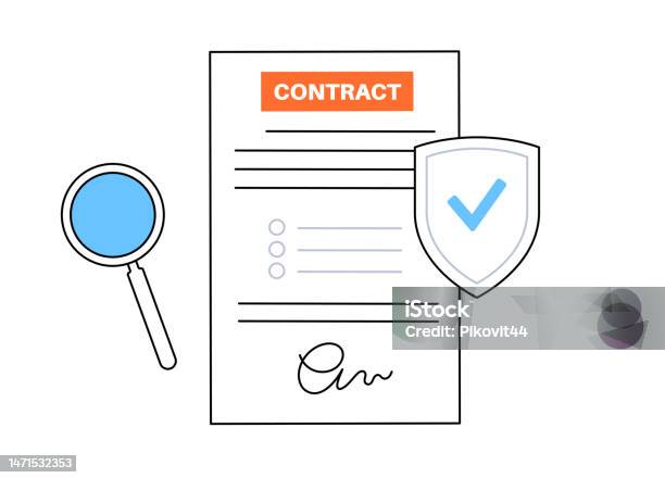 Contract Review Graphics Contract Review Process Stock Illustration - Download Image Now ...