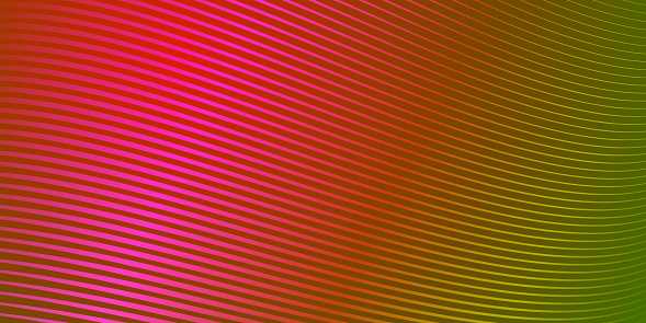 Abstract background of wavy lines in red and green colors