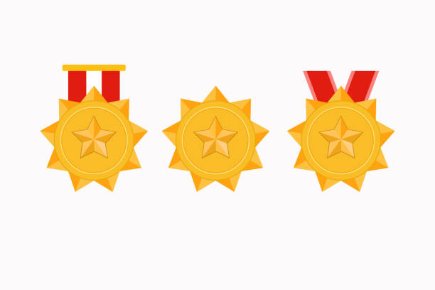 istock Medal icon of several shapes isolated on white background. 1471536699