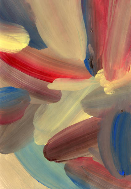 istock Yellow blue brown acrylic oil painting texture 1471542817