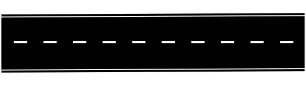 Vector illustration of straight road icon vector illustration