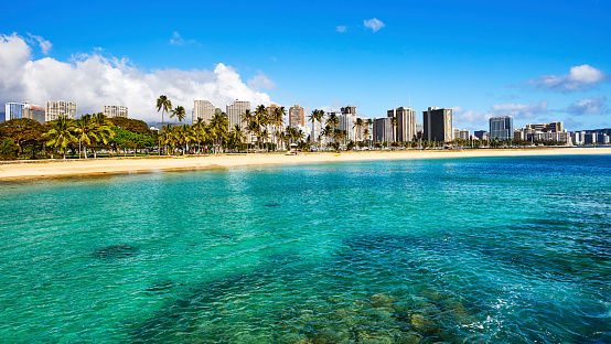 Magic Island at Ala Moana Beach Park, Honolulu, Hawaii