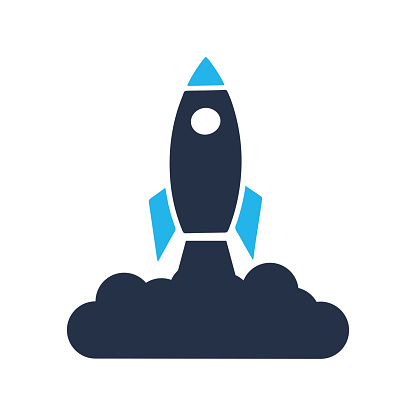 Startup icon. Single solid icon. Vector illustration. For website design, logo, app, template, ui, etc.
