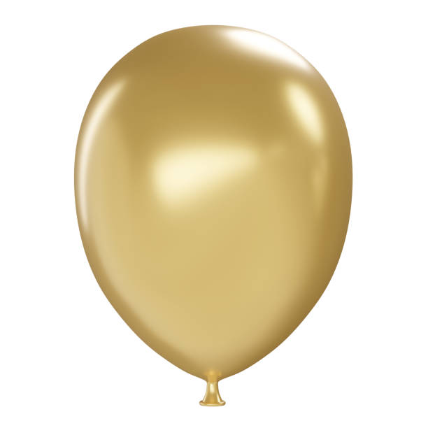 istock 3D illustration of gold balloon. 3D render. 1471553177